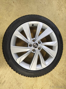 Originál alu disky+pneu Škoda Scala,Rapid 7Jx17, 5x112 ET51