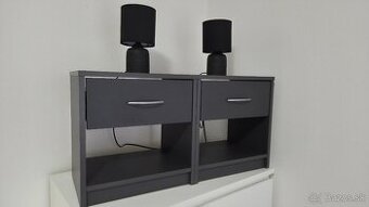 Nocne stoliky + lampy