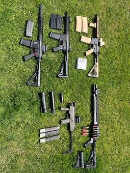2x full upgrade m4, kwa mp9, plynová brokovnica