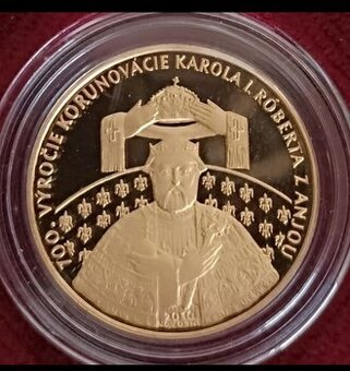 Zlatá medaila 700. výročie korunovácie Karola Róberta