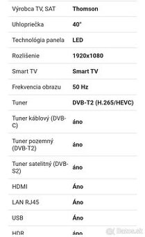 40' FullHD LED Android Smart TV