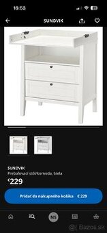 Prebaľovací pult ikea