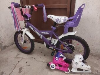 Predám dievčensky bicykel + zimné a kolieskové korčule