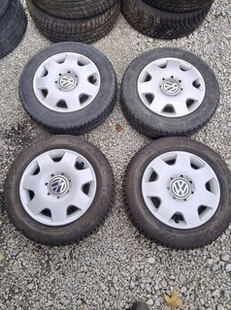 5 x 100 R 14 + zimné pneu VW, Škoda, Seat.