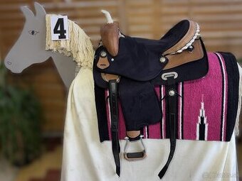 Westernový sedlový komplet 4) černo hnědý