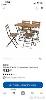 TARNO IKEA velky stol +4 stolicky