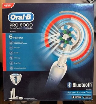 Oral-B PRO 6000 Bluetooth zubná kefka + 2× nové nadstavce