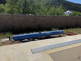 Predám solárnu plachtu na bazén s navíjacím zariadením