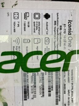 tablat ACER ICONIA ONE 7