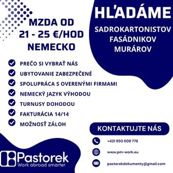 MURÁR / TESÁR / STRECHÁR / FASÁDNIK / SADROKARTON - NEMECKO