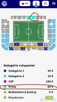 Slovensko - Luxembursko 4 Prime vstupenky