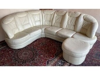 Luxusní rohová kožená sedací souprava, 2292