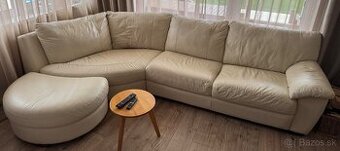 Rohová kožená sedačka