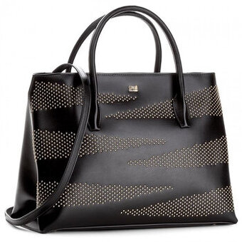 čierna kožená kabelka cavalli class  - nová