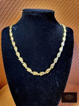 Krásna Pozlátená Retiazka 14K 55cm