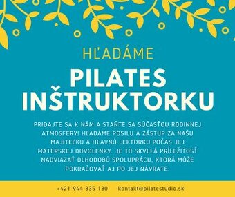 INŠTRUKTORKA PILATES
