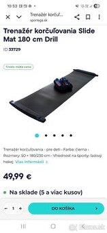 Trenažér korčuľovania Slide Mat 180 cm Drill