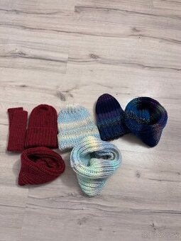 Pletený set čiapka nákrčník