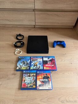 Sony PlayStation 4 Slim 500GB + originál ovládač a PS4 hry