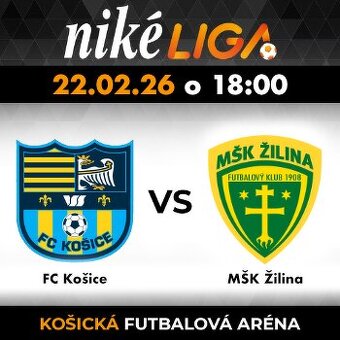 Futbal Kosice -Zilina listky 2 ks