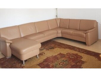 Moderní kožená sedací souprava ve tvaru "U", 3437