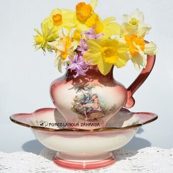 Vintage veľká umývacia sada z Anglicka - džbán + misa