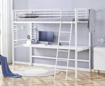 poschodová postel so stolom + matrac