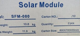 Predám fotovoltaické panely 80W a 100W