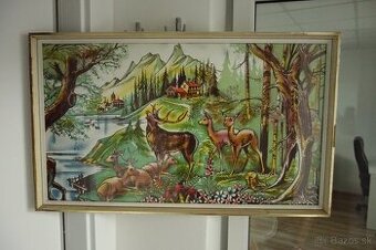 Dva obrazy s polovnickou tematikou - zmiešana technika