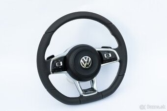 VOLANT VOLKSWAGEN R RLINE kožený BIELE PREŠÍVANIE