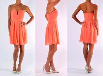 Krásne marhuľové šaty z Anglicka