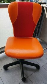 Otočná rastúca stolička, oranžová/červená, RANDAL P1