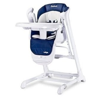 Detská jedálenská stolička + hojdačka Caretero Indigo navy (