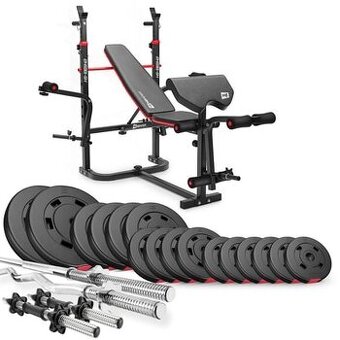 Sada PREMIUM 75kg s lavicou HS-1065