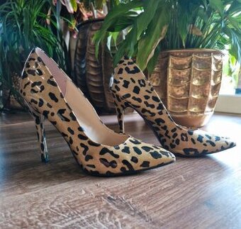 Lodičky na podpätku Graceland – leopardí vzor, veľkosť 39