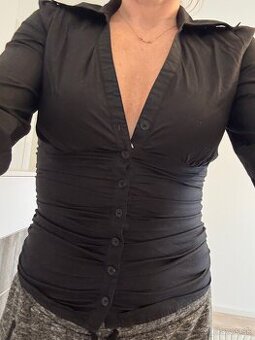 Guess stahovacia korzetova bluza, small + bonus Guess tricko