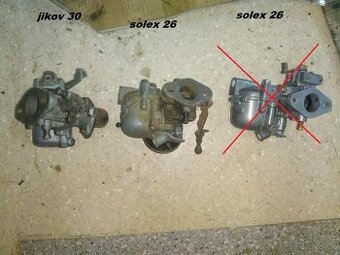 Karburátor SOLEX  26 UAHD a Jikov 30