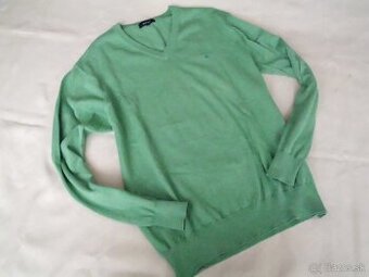 Gant pánsky sveter zelený melír XL