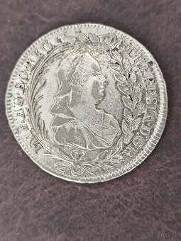 Strieborný 20 grajciar Márie Terézie