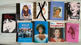 Životopisné knihy-Marylin Monroe,Liz Taylor,Lady Diana