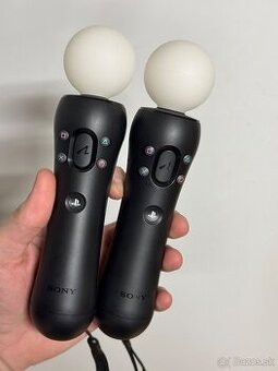 Playstation move ovládače - Pekný stav - verzia s micro USB