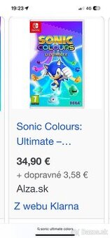 Sonic ultimate color nintendo switch game