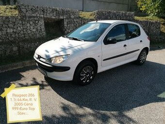 Peugeot 206 1.1i 44.Kw R. V. 2005 Exklusiv... Top..Stav...