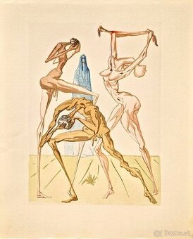 SALVADOR DALI - Obyvatelia Prata (Božská komédia - Dante) (B