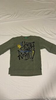 Khaki mikina Benneton