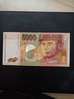 Bankovka 5000Sk 1999 séria H