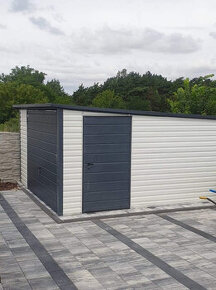 Plechová garáž 4x6m.