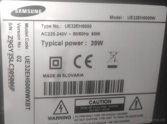 Predám FullHD LED televízor Samsung UE32EH5000