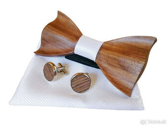 Svadobný drevený motýlik - dizajn č.3