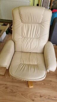 Kreslo relaxacne s taburetkou